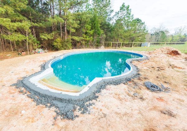 Pool Landscape Leveling in Shawnee