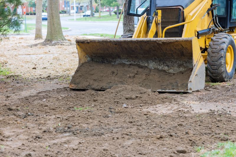 Grading equipment in action